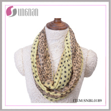 2016 мода Леопардовый узор сексуальный женщины бесконечности шарф (SNBL0189)